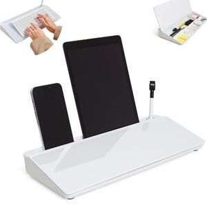 Garood Desktop Dry Erase Board with Storage and iPad/Phone Holder Glass Whiteboa